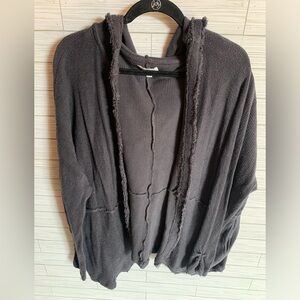 True craft Cozy navy Women's hooded Sweater cardigan